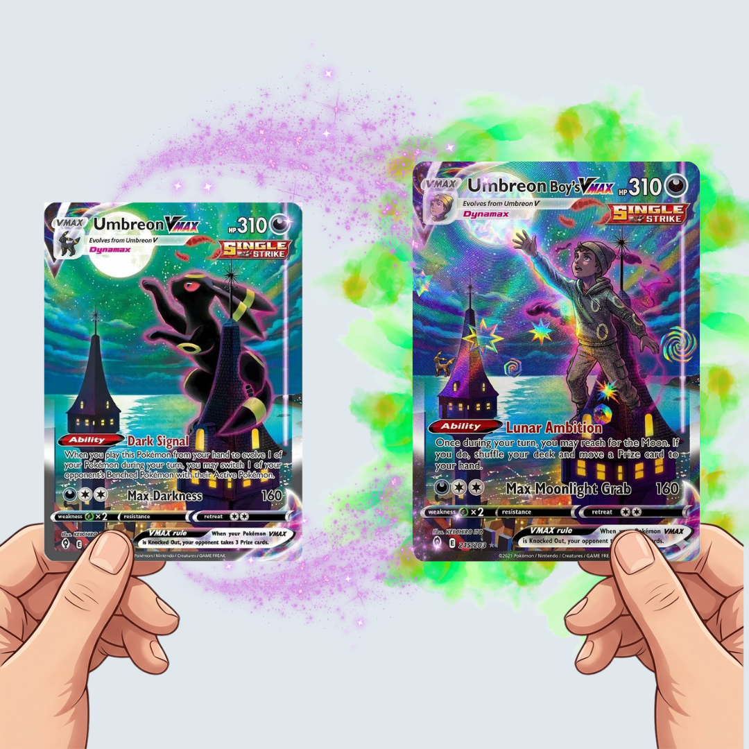 Custom Holographic Trading Card with Toploader