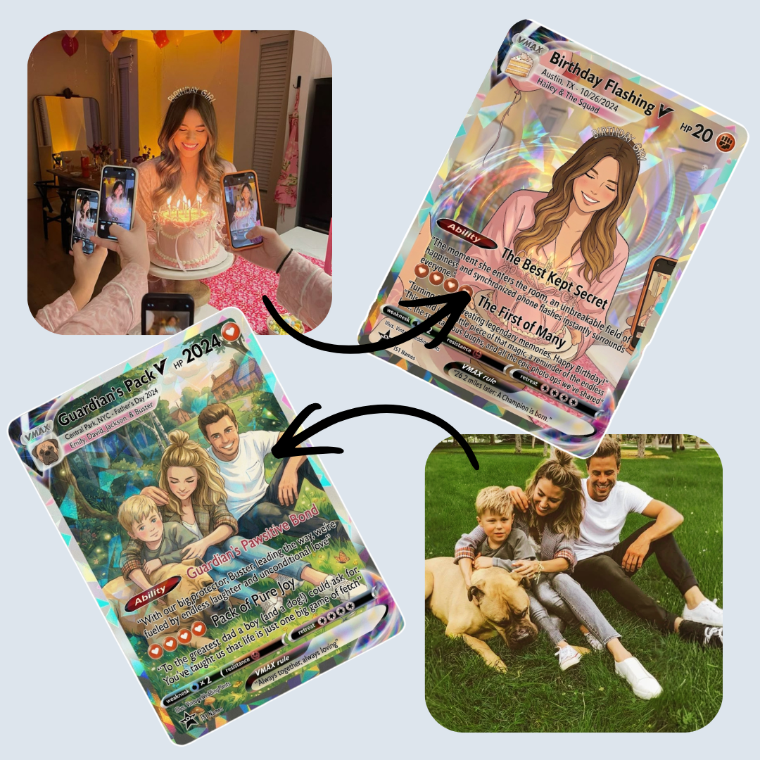 Custom Holographic Trading Card with Toploader