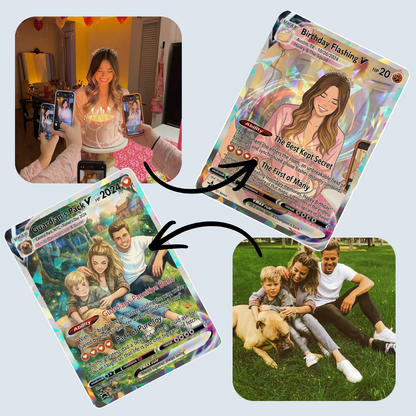 Custom Holographic Trading Card with Toploader